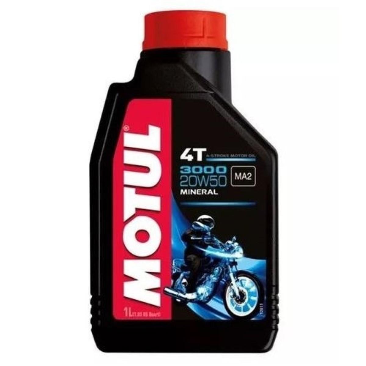 Oleo Motor 4 Tempos 20W50 3000 Hc-Tech Mineral 1 Litro Motul Mt368