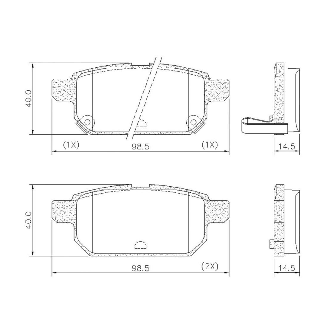 Pastilha Freio Traseira Vitara 1.6 2016/ Fras-Le Pd1614