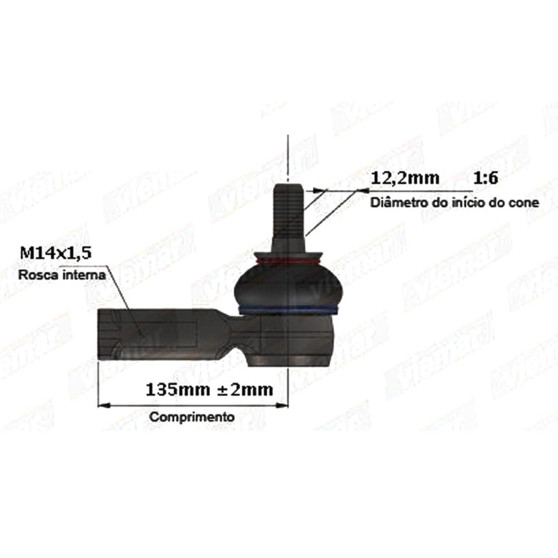 Terminal Direcao Ld Le Gm Malibu 2010/ Viemar 335380