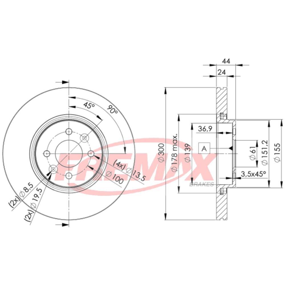 Disco Freio Dianteiro Renault Grand Scenic Fremax Bd7897