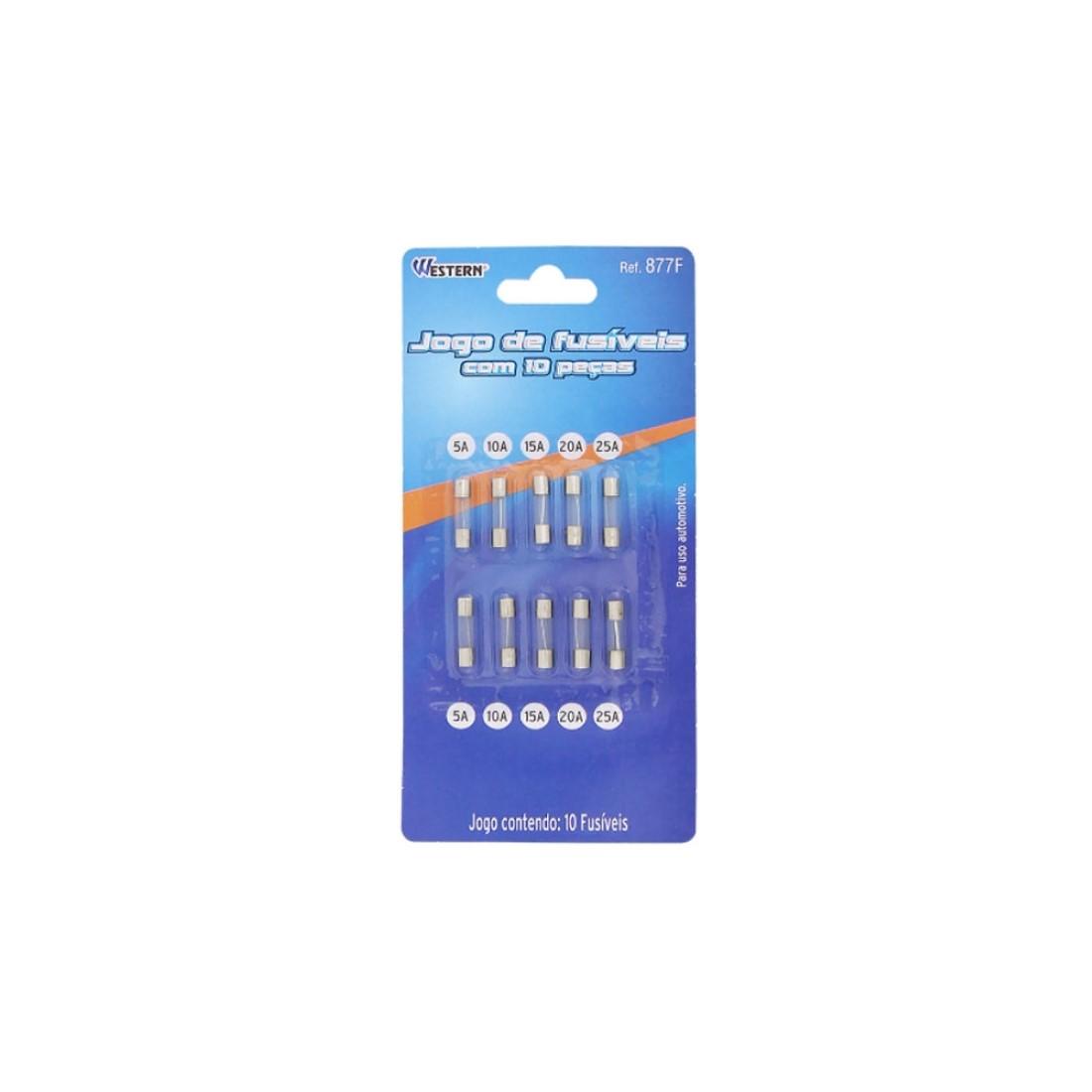 Kit Fusivel Automotivo Vidro 10 Pecas Western 877F
