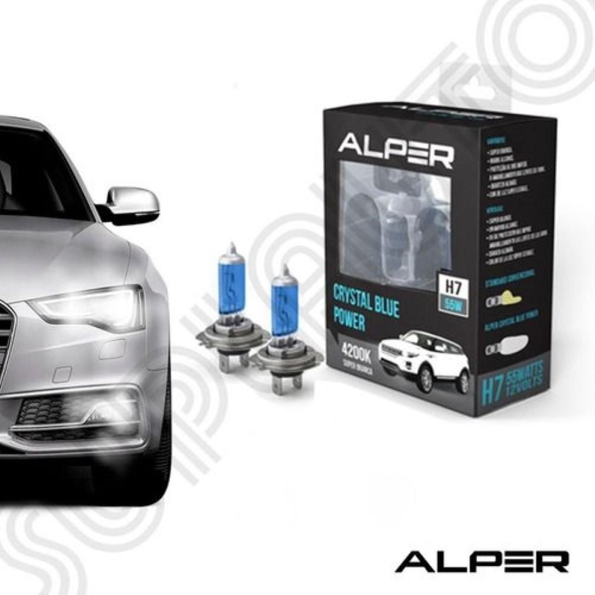Lampada Farol Super Branca 12V H7 55W 4200K Alper 17114