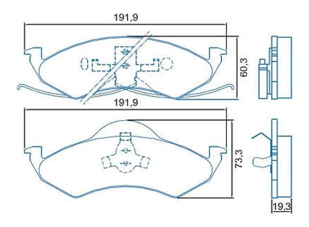 Pastilha De Freio Dianteiro Dodge Dakota 1998 A 2000 Jurid Hq2125