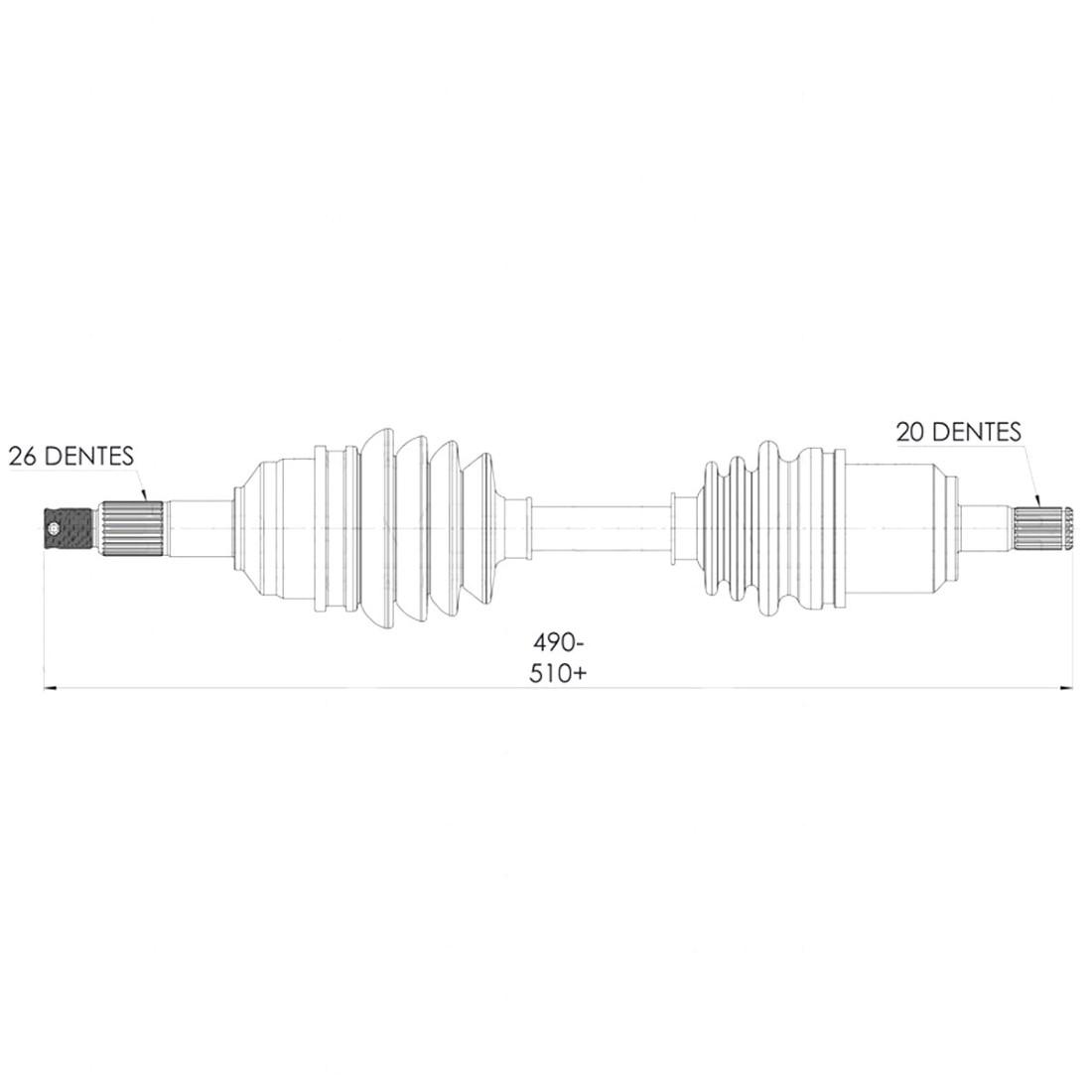 Semieixo Direito Honda Trx Fourtrax 18/23 Vetor Vt9803