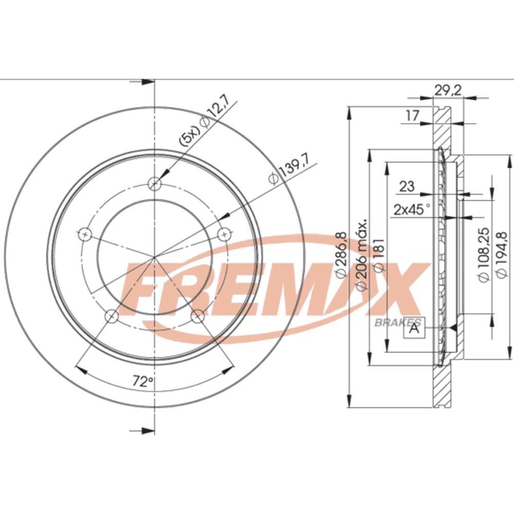 Disco De Freio Par Diant Tracker Grand Vitara Fremax Bd2863