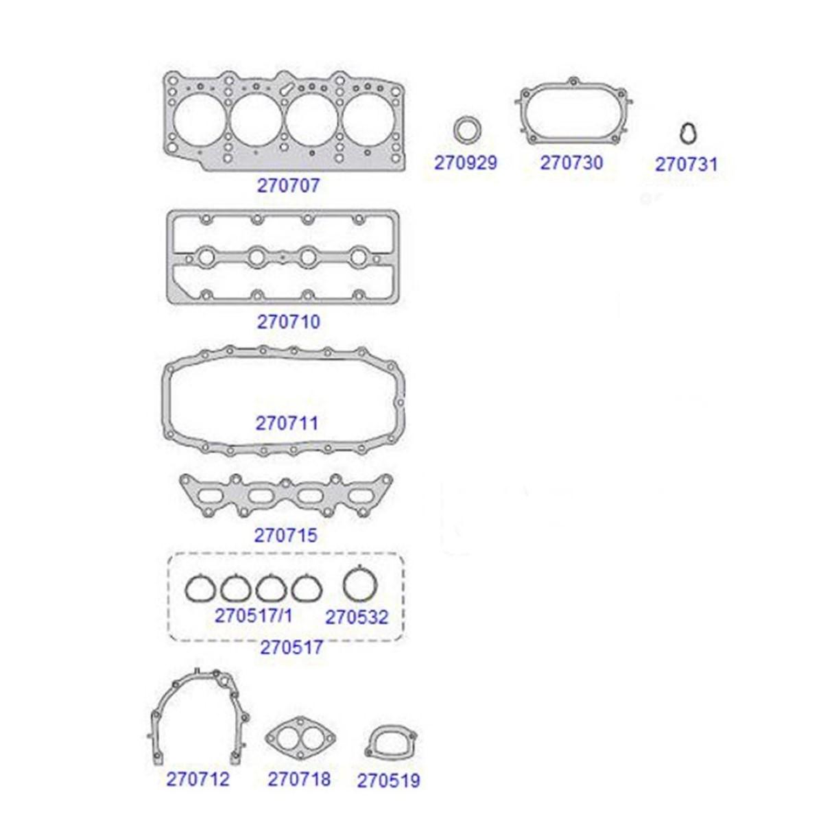 Junta Retifica Palio Siena 1.0 1.3 16V Fire Taranto 270795