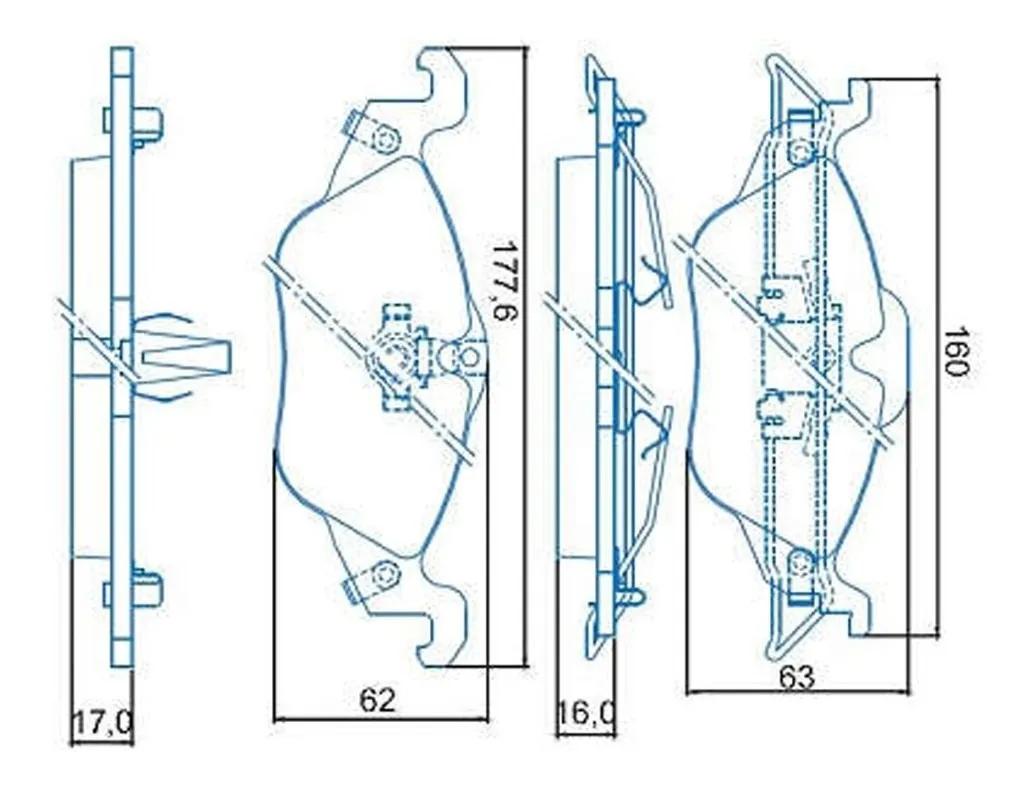 Pastilha De Freio Dianteira Astra 1.8 2.0 1998/ Jurid Hq2060A
