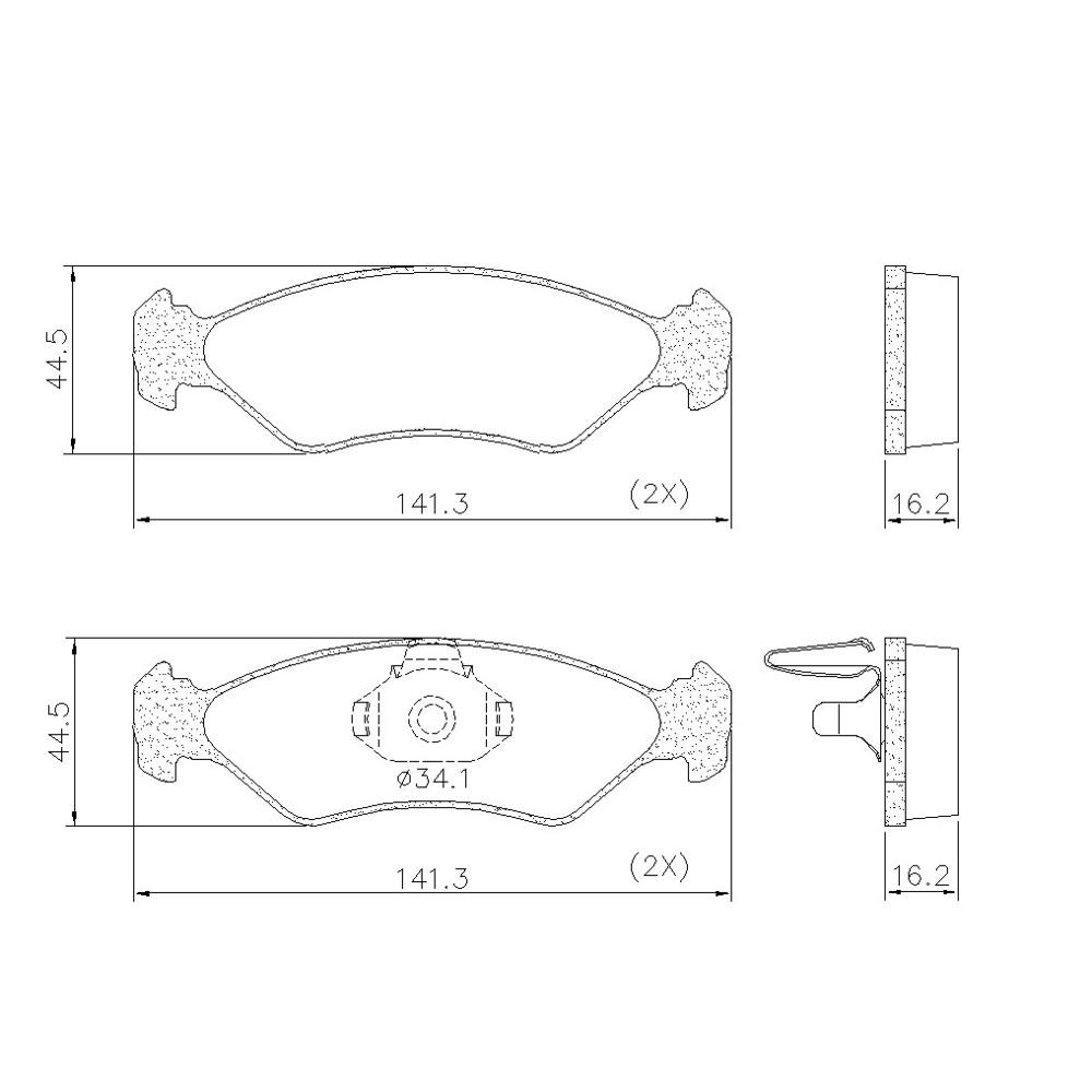 Pastilha De Freio Dianteira Ford Fiesta Ka 95/ Fras-Le Pd55