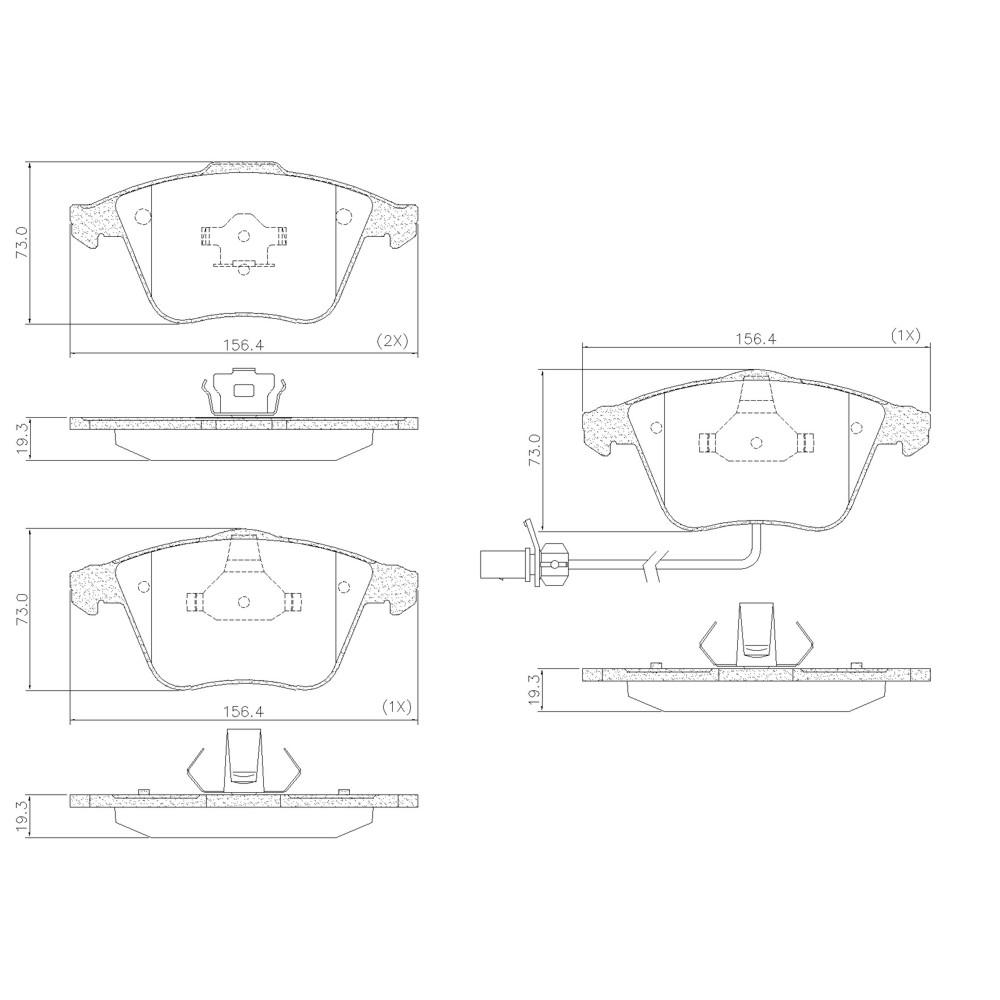 Past Fr Golf 09/ Pd1232B Golf/A3/Passat Teves