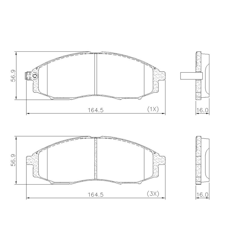 Pastilha De Freio Dianteira Frontier 1998/ Xterra 2003/ Frasle Pd534