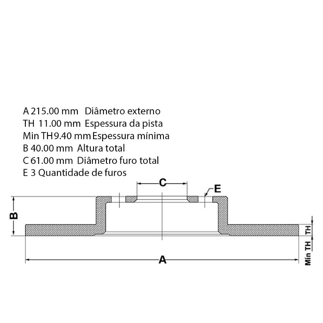 Disco Freio Dianteiro Renaut Kwid 2017 Fremax Bd3103