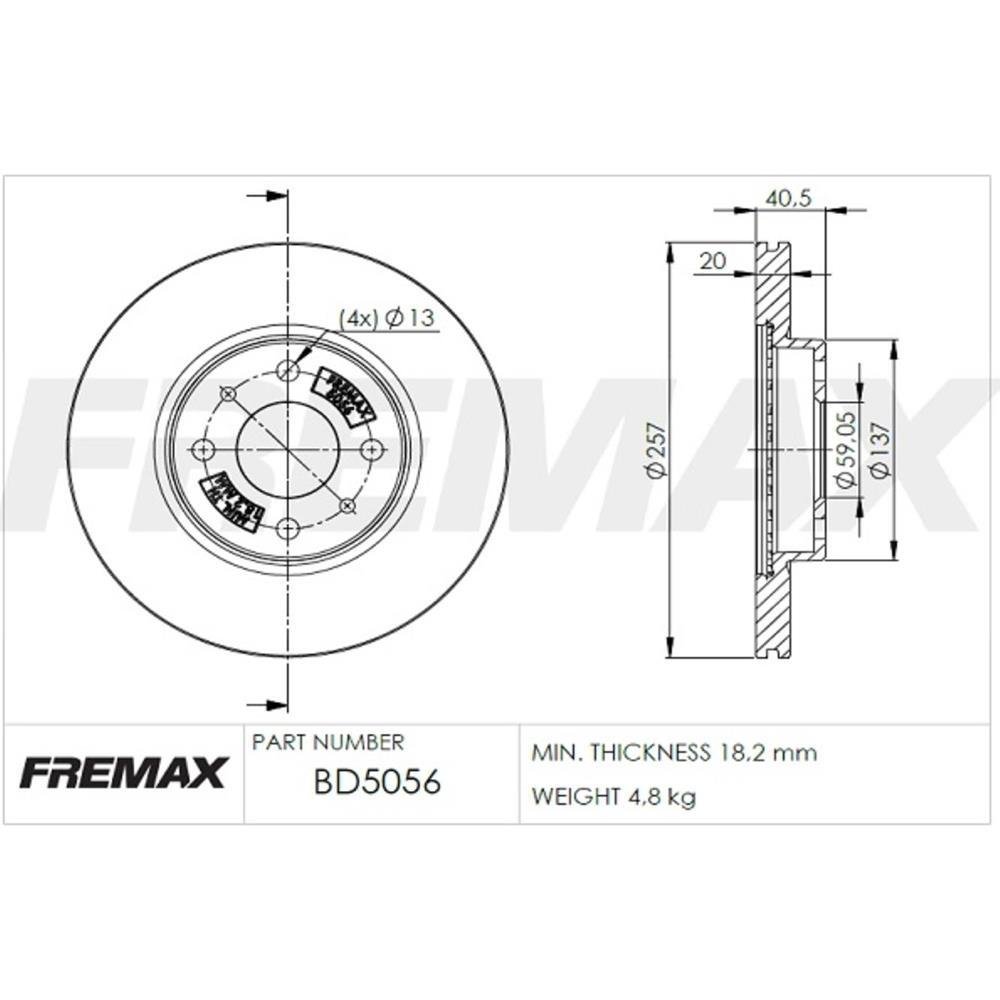 Disco De Freio Alfa Romeo 145 155 Palio Doblo Fremax Bd5056