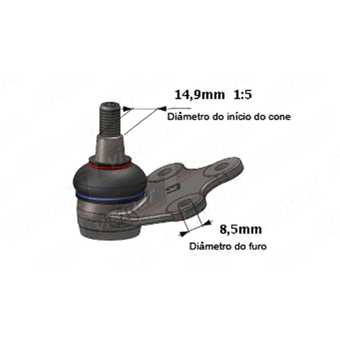Pivo Suspensao Fox Spacefox Polo 2002/ Viemar 503158