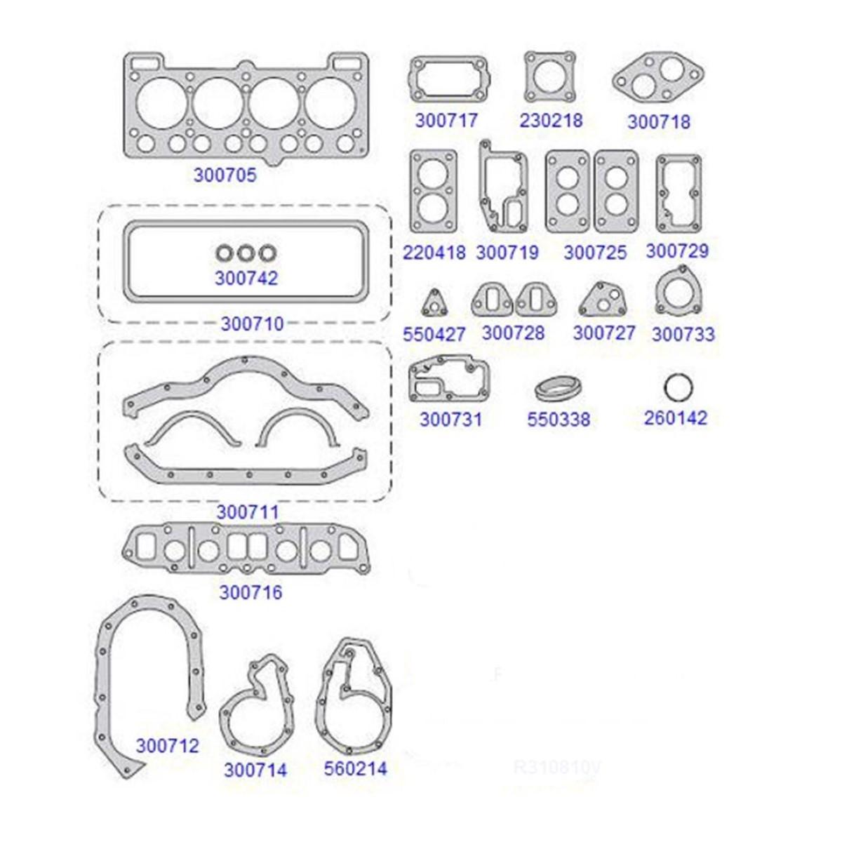 Junta Retifica Corcel Pampa Cht 1.6 83/ Taranto 300795