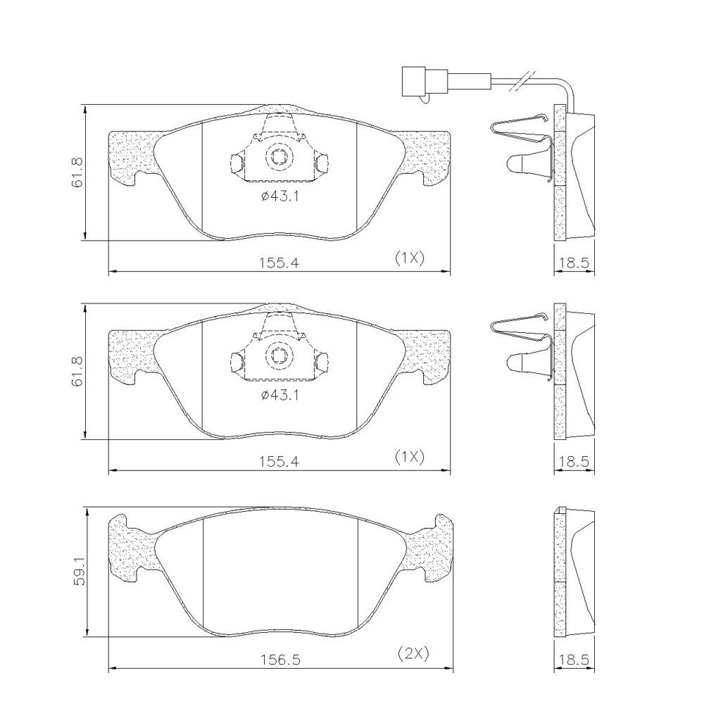 Pastilha De Freio Dianteira Idea Doblo Marea Fras-Le Pd66B