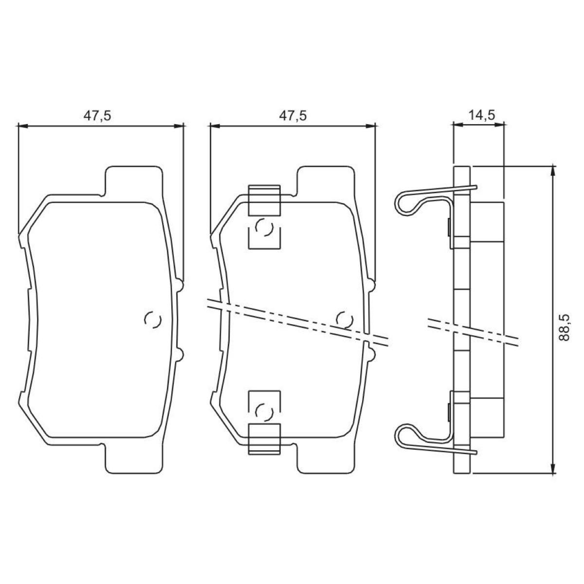 Pastilha Freio Tras New Civic 06/ Accord 99/ Jurid Hq2214A