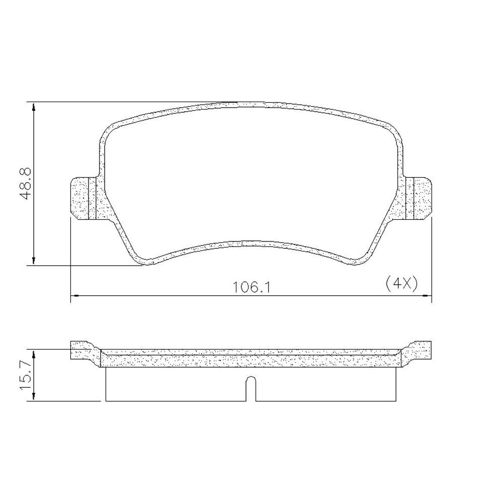 Past Fr Evoque/Volvo S60 T 10/ 1453 Evoque/S60/V60/Xc60 10/ Tras
