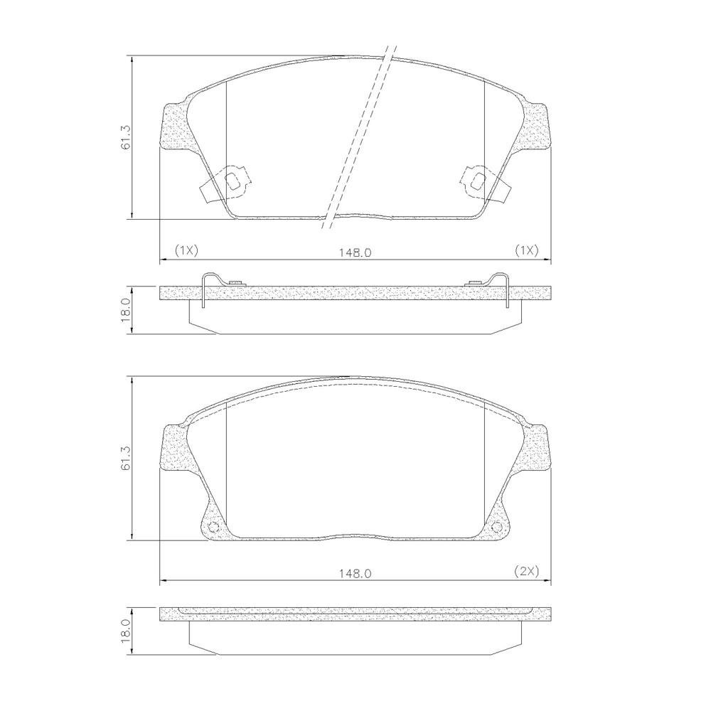 Pastilha De Freio Dianteira Gm Tracker 2013/ Frasle Pd1514