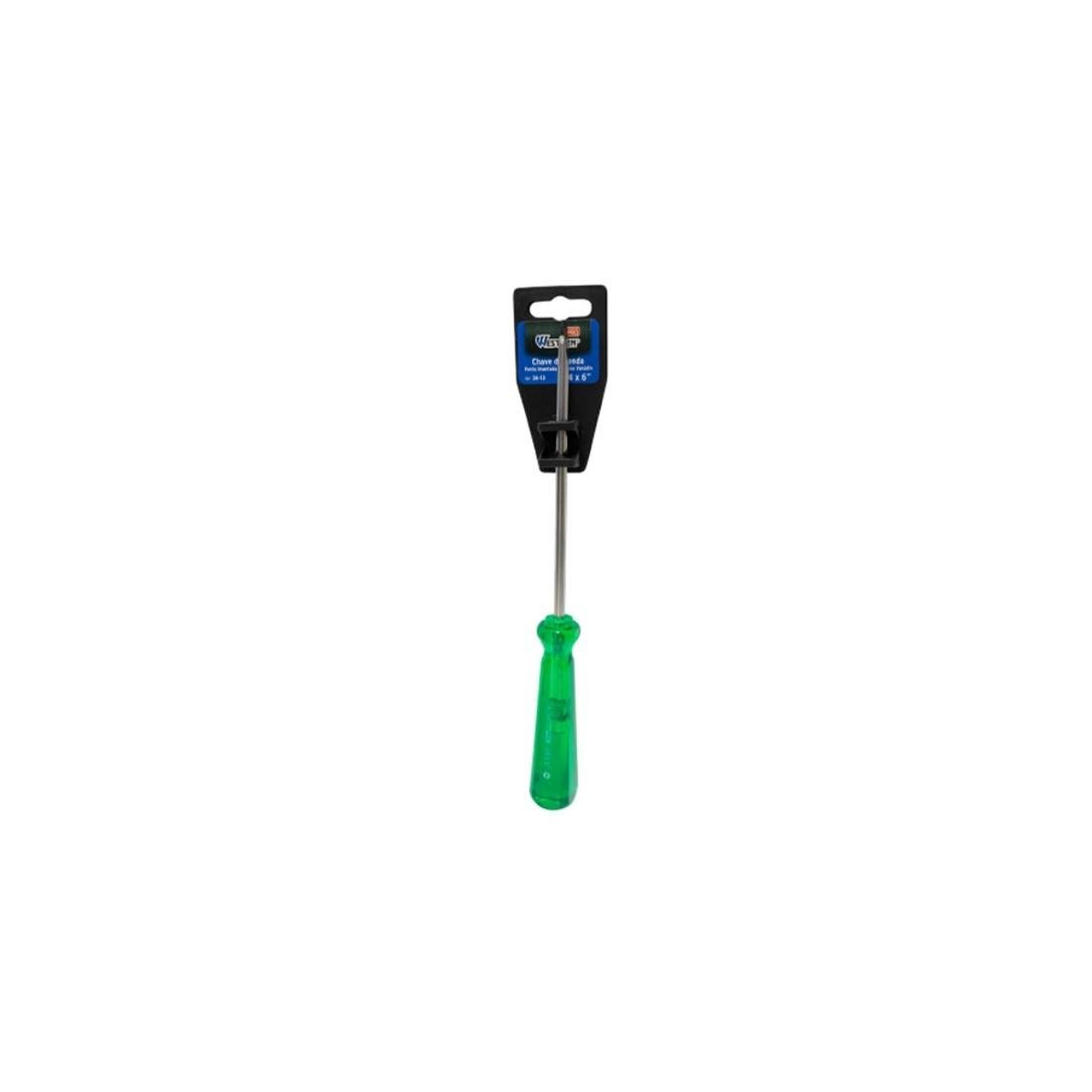 Chave Fenda Verde 1/4X6 Iamantada Western 3613