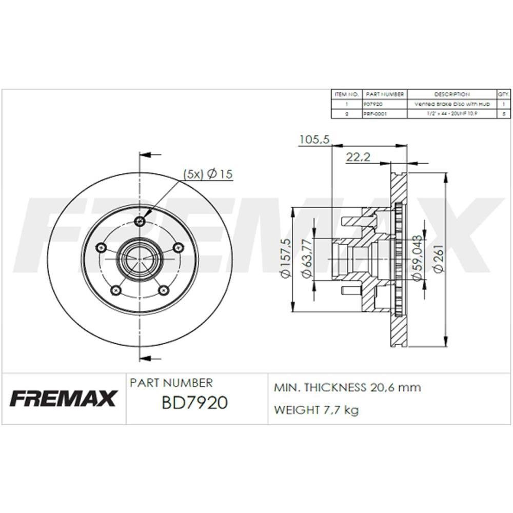 Disco De Freio Dianteiro Ford Explorer 1991/94 Fremax Bd7920