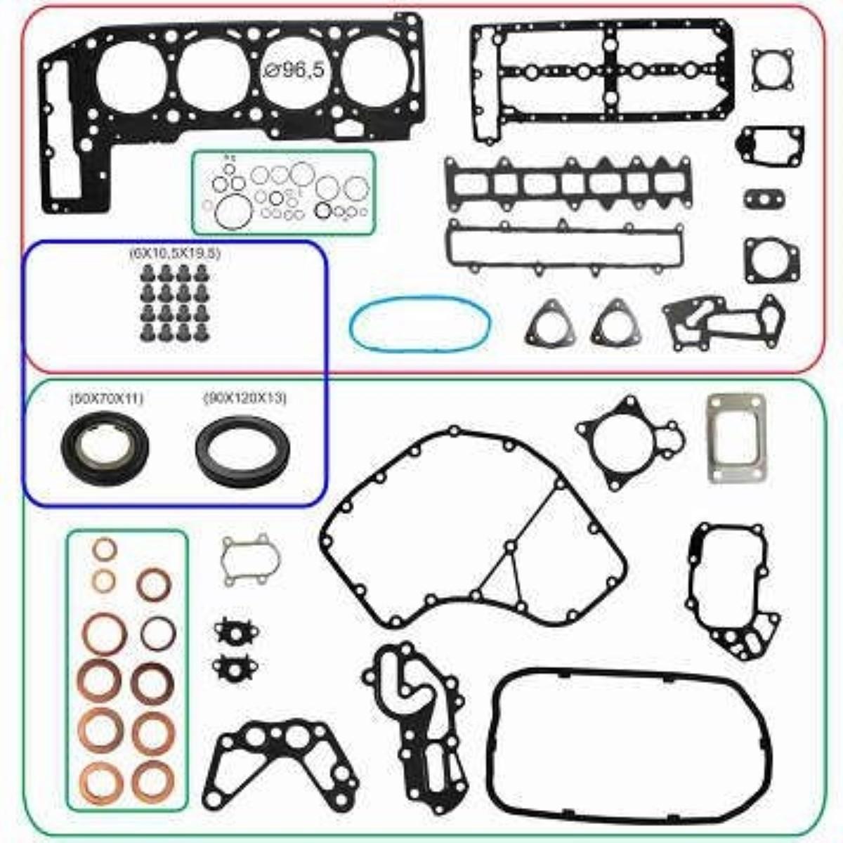 Junta Do Motor Ducato Iveco Daily 2008 3.0 16V Com Retentor Bastos 15104001Ml3R