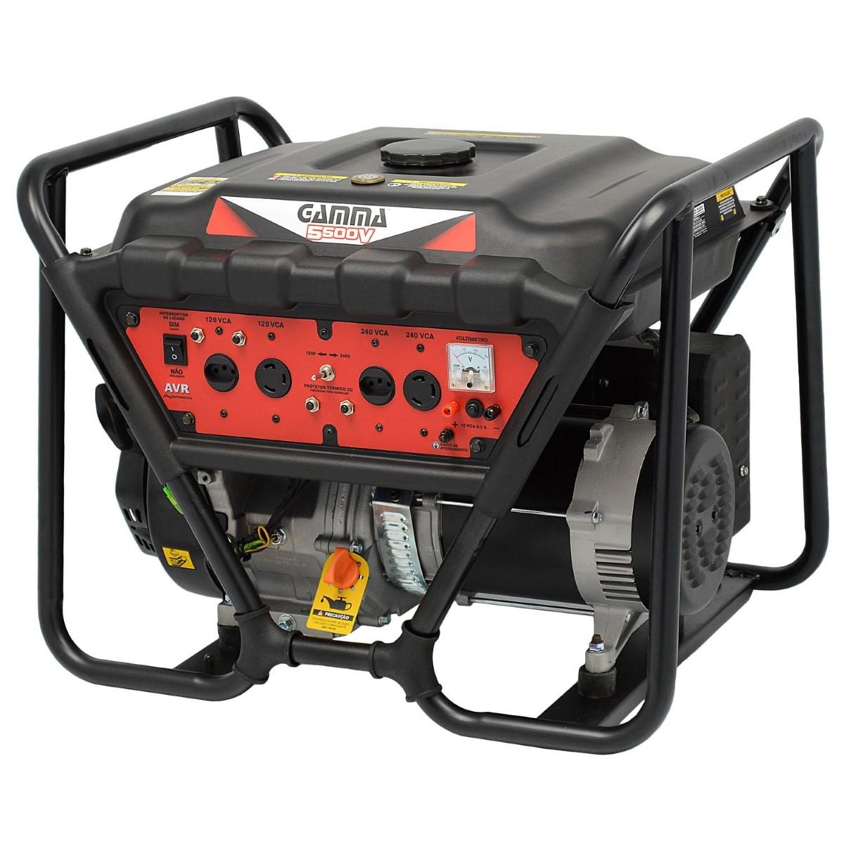 Gerador Eletrico 5500W Bivolt 25L 389Cc 4T Gamma Ge3465Br