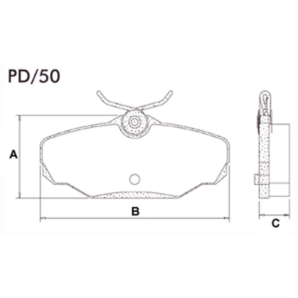 Pastilha De Freio Traseira Monza Kadett 1992/ Fras-Le Pd50