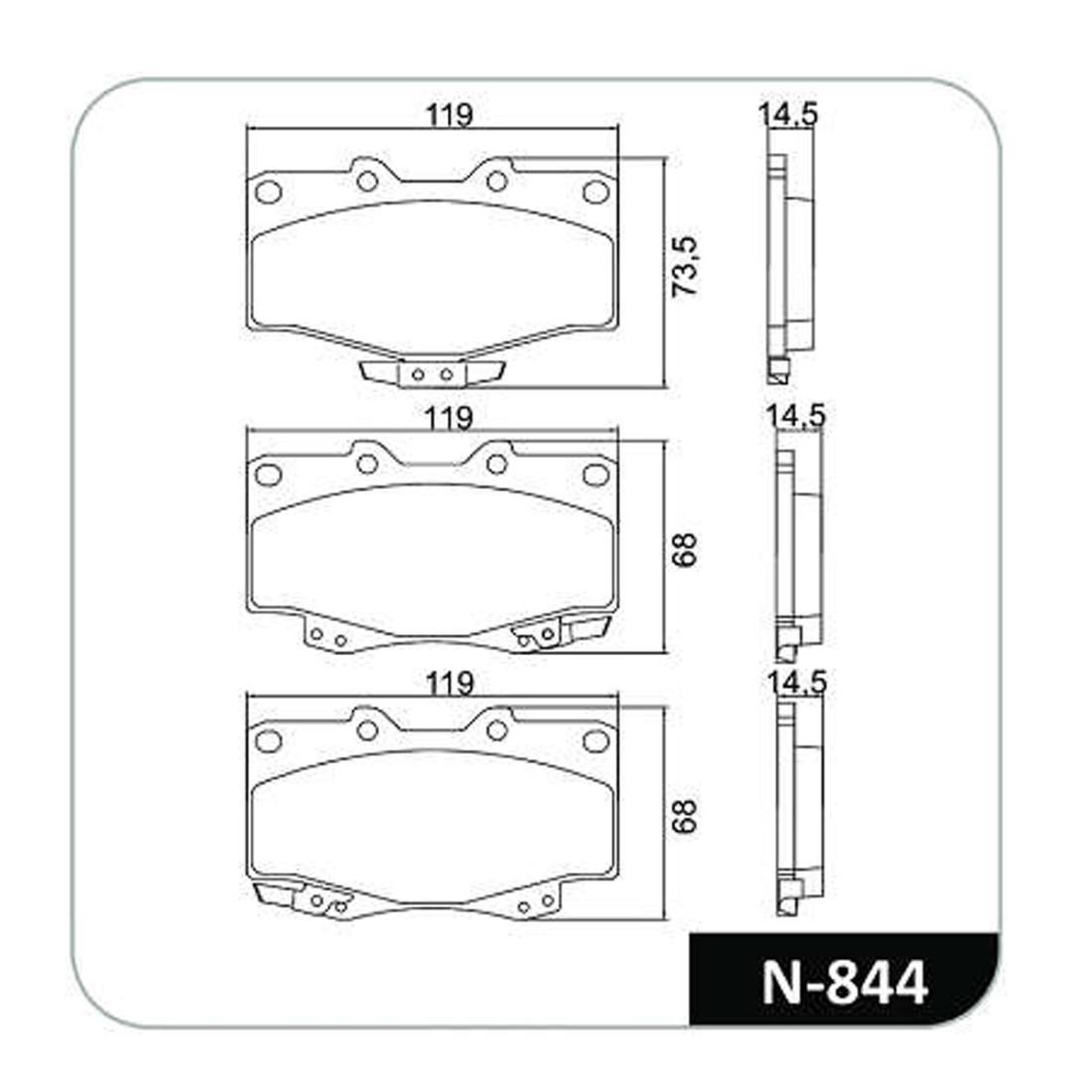 Pastilha Freio D Toyota 4-Runner Hilux Vw Taro Cobreq N844