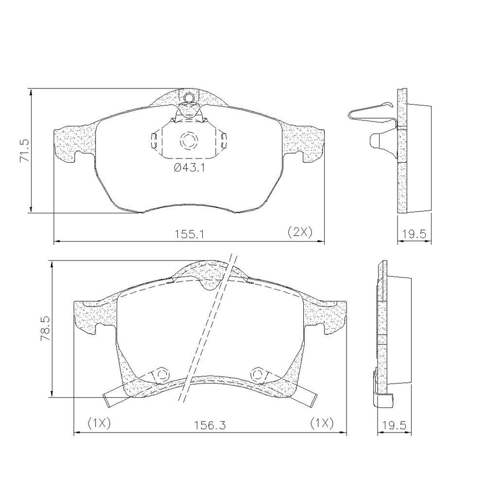 Pastilha De Freio Dianteira Astra Meriva Vectra Frasle Pd72