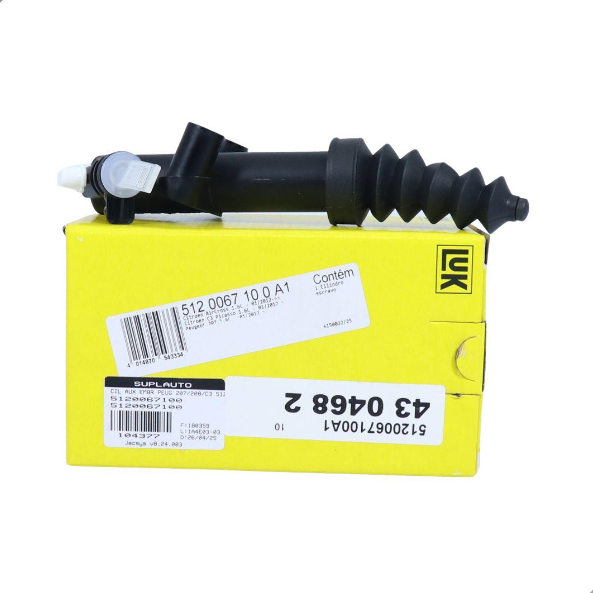 Cilindro Auxiliar Embreagem Aircross C3 207 Luk 5120067100