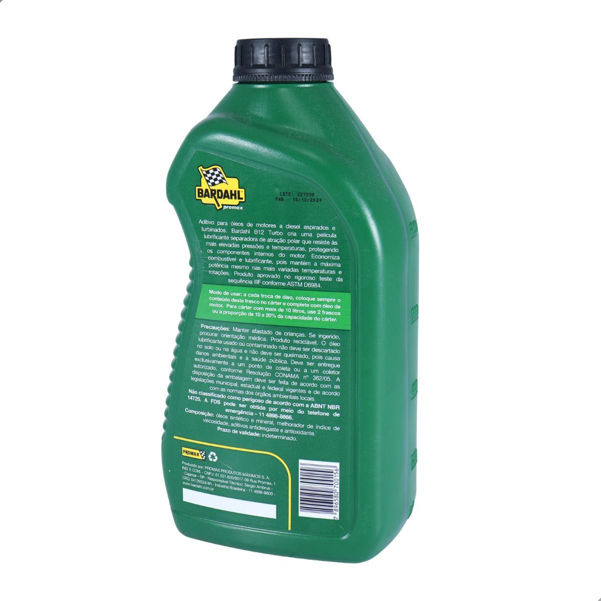 Aditivo De Oleo Bardahl B12 Diesel Turbo 1 Litro