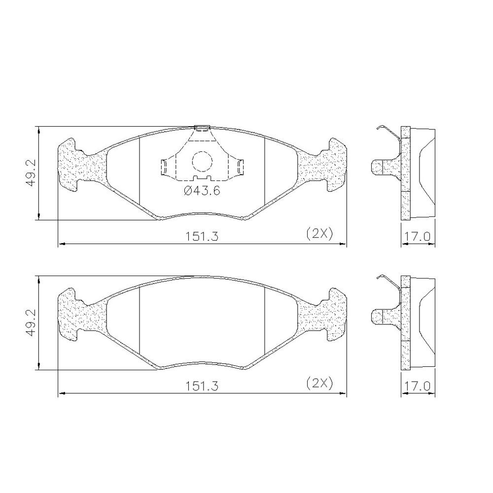 Pastilha De Freio Dianteira Uno Tipo Fiorino Pd47 Fras-Le