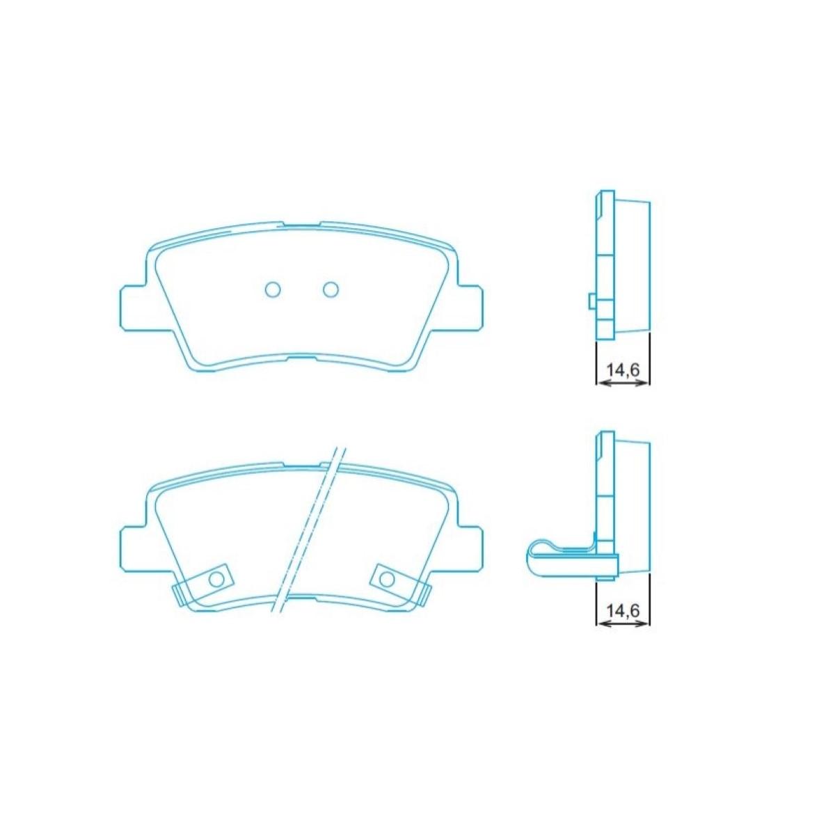 Pastilha De Freio Traseira Azera I30 Soul 2013/ Jurid Hq2313A