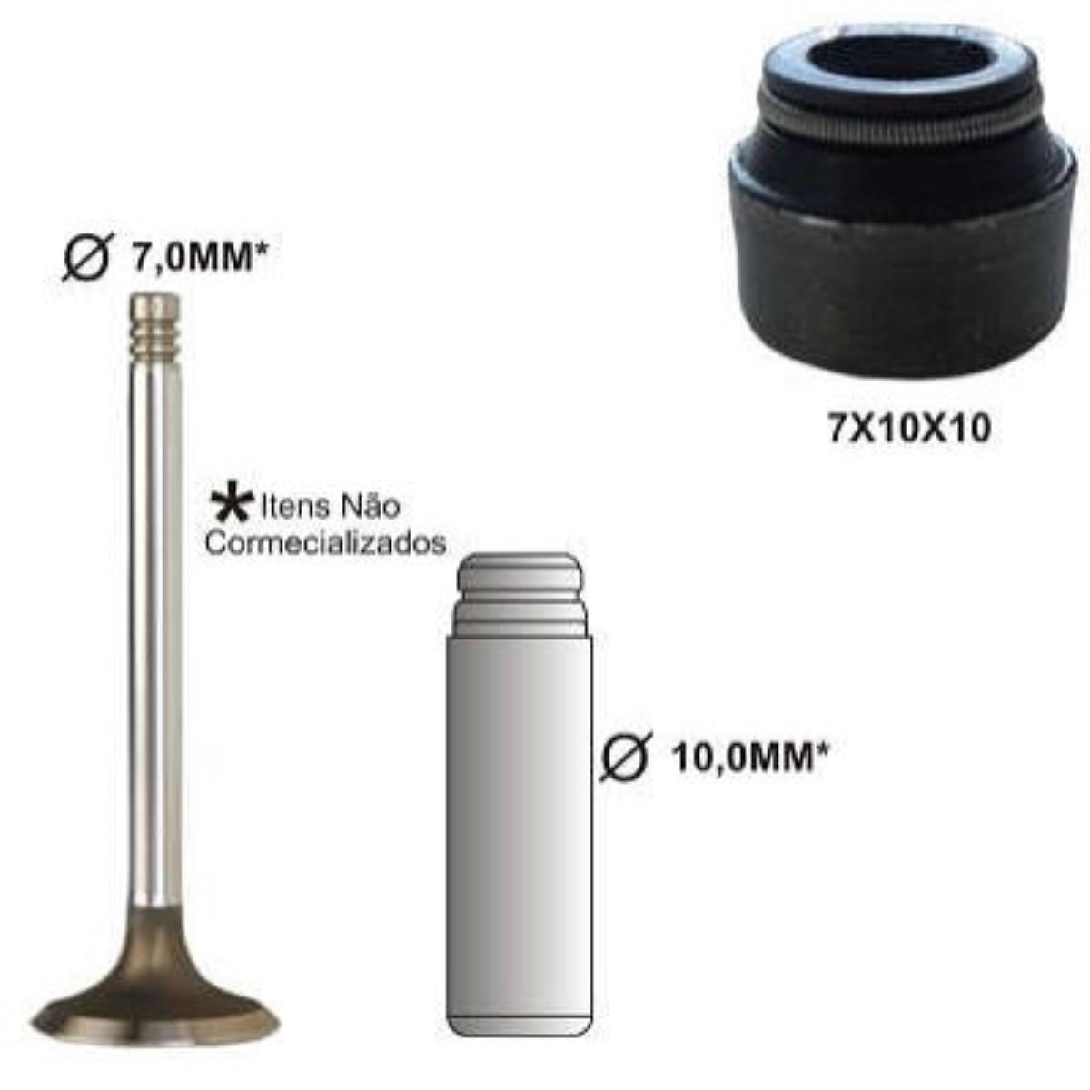 Retentor De Valvula Vw Gol 1.0 Fiat Tempra Tipo Palio Marea Bastos 1213044