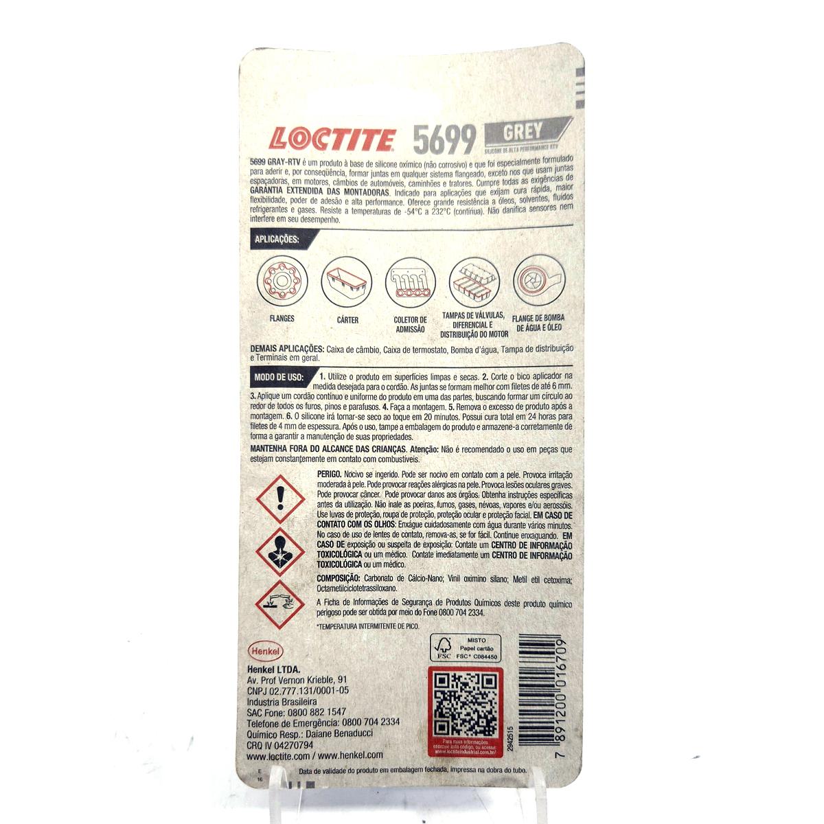 Silicone Alta Temperatura 70G Grey Loctite 284476