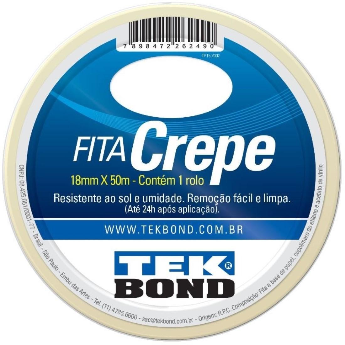 Fita Crepe 18Mm X 50M Tekbond 21111018500