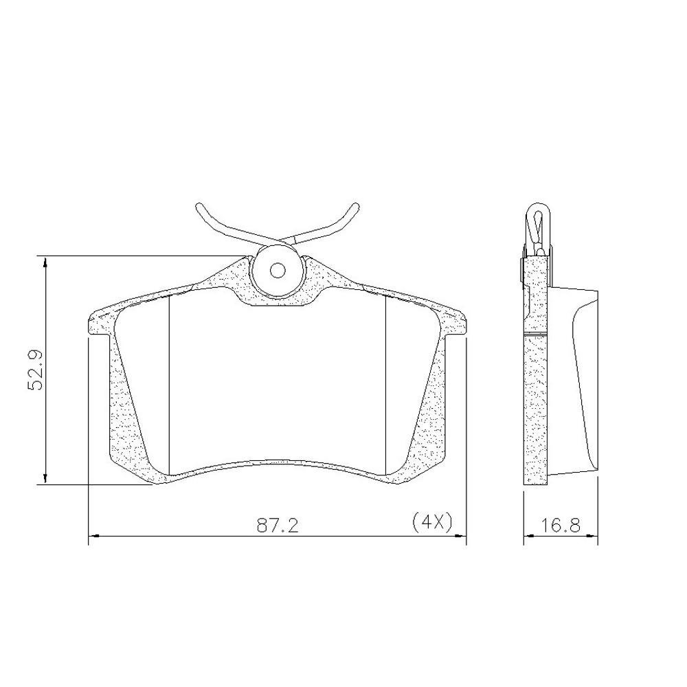 Pastilha Freio Traseira Peugeot 2008/ 308 C3 C4 Pd59 Frasle