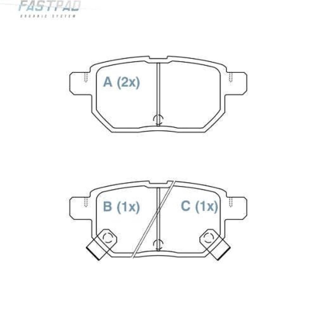 Pastilha De Freio Traseira Corolla Prius Fastpad Willtec Fp216