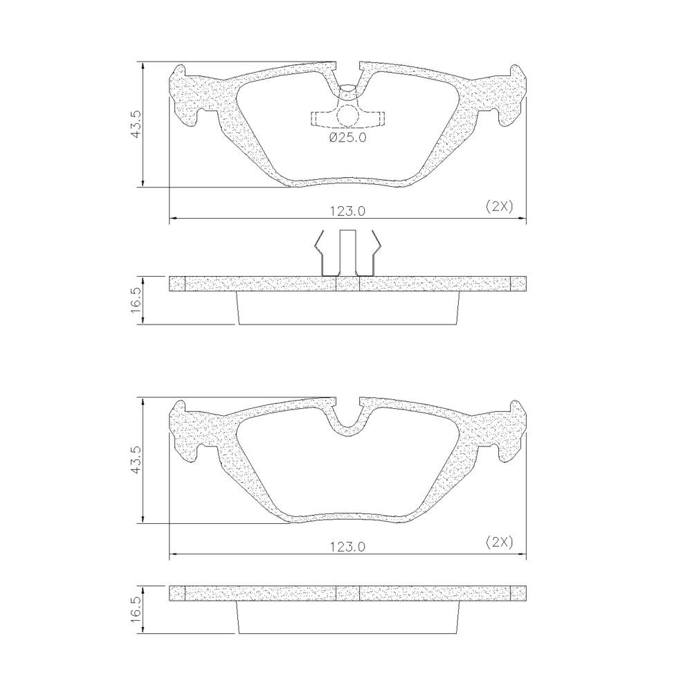 Pastilha De Freio Traseira Bmw Serie 3 Z3 1991/ Frasle Pd488