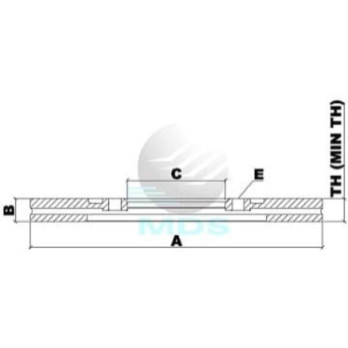 Disco De Freio Bongo Mds D250