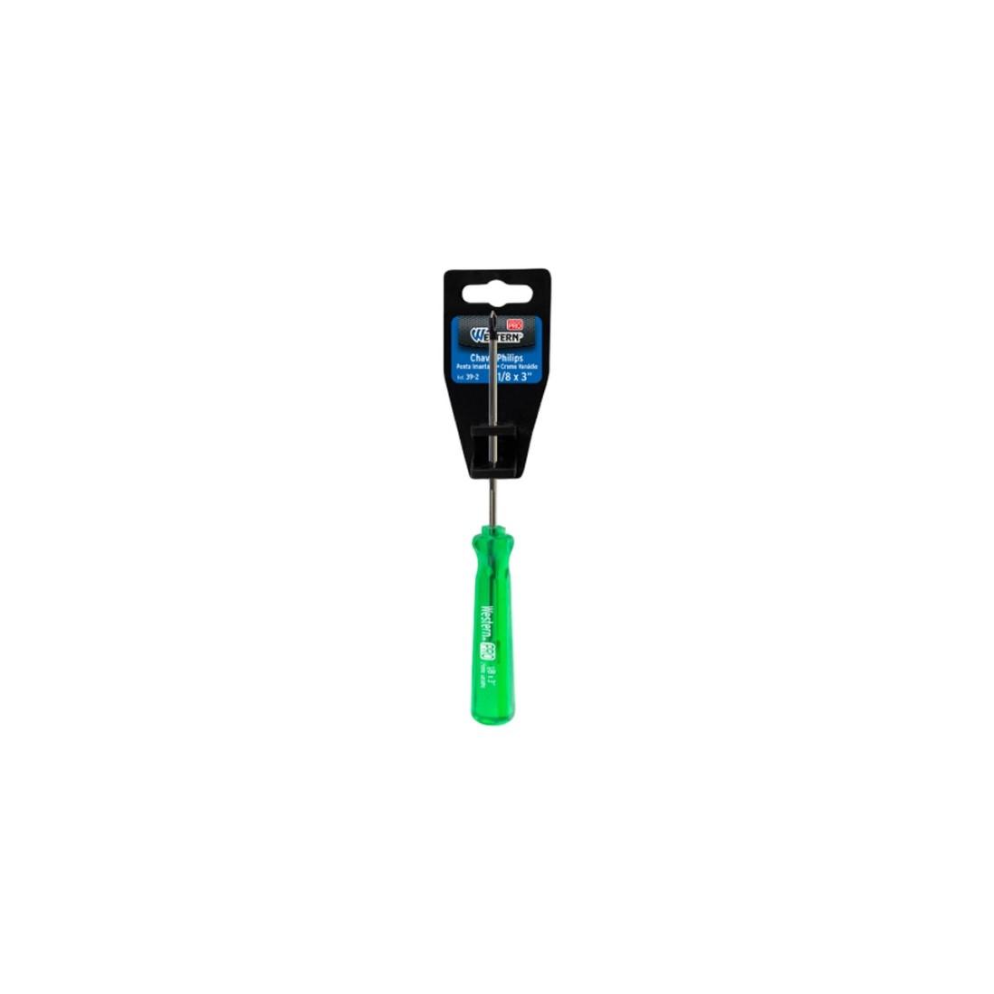 Chave Philips Verde 1/8X3" Ponta Iamantada Western 39-2