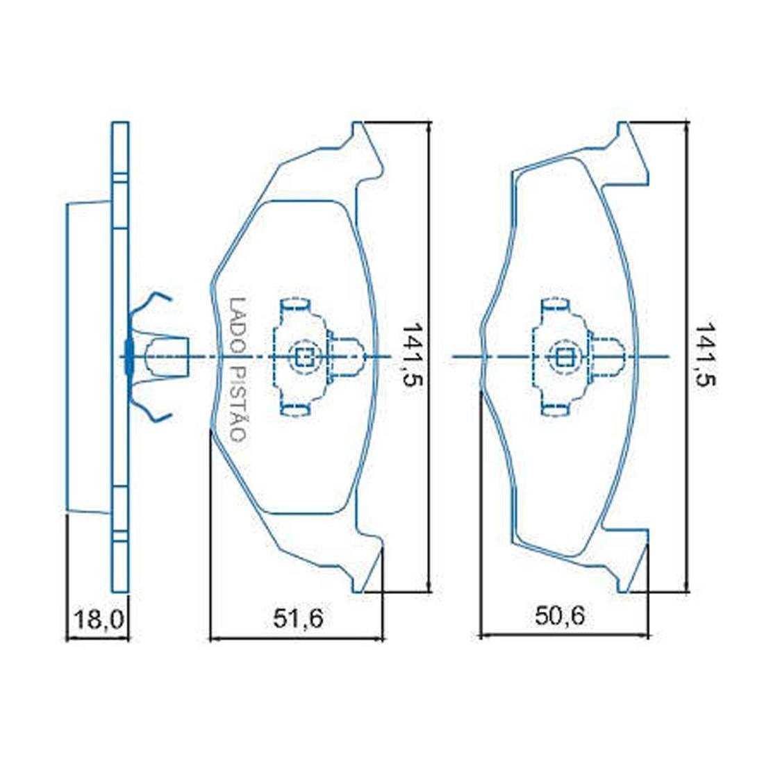Pastilha De Freio Traseira Audi A3 96/ Golf Mexicano 95/ Polo 96/ Jurid Hq2102