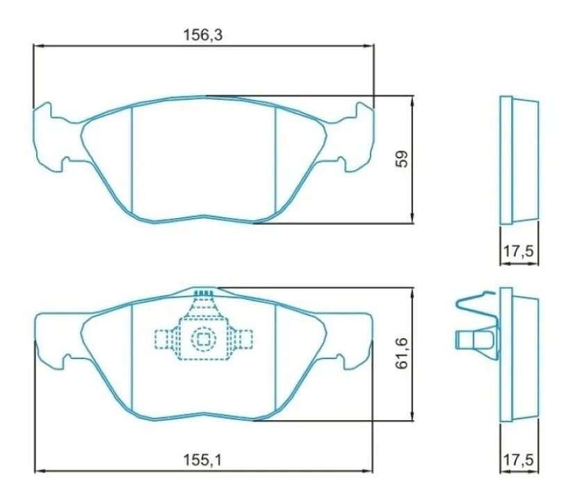 Pastilha De Freio Diant Doblo Idea Linea 10/ Jurid Hq3005Pa