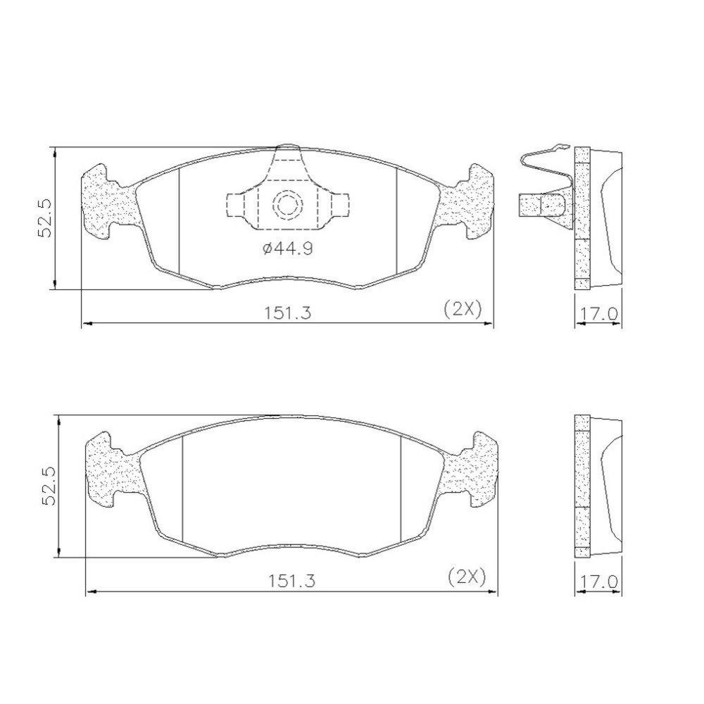 Pastilha De Freio Dianteira Fiat Palio Idea Siena Fras-Le Pd88