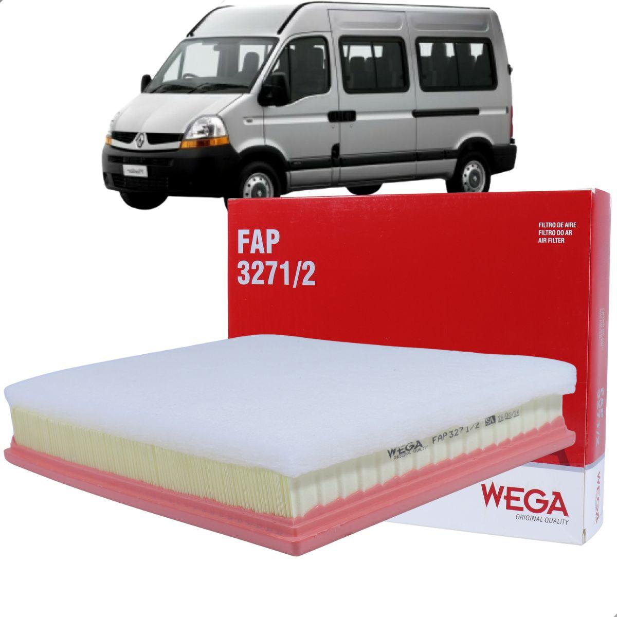 Filtro De Ar Renault Master 2005/ 2.5 Wega Fap3271/2