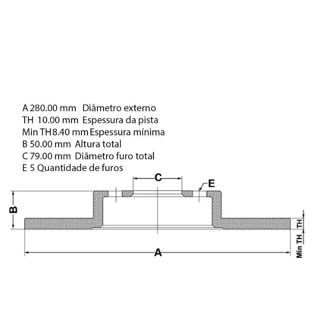 Disco Freio Traseiro Mini Cooper 2014 2017 Fremax Bd2899