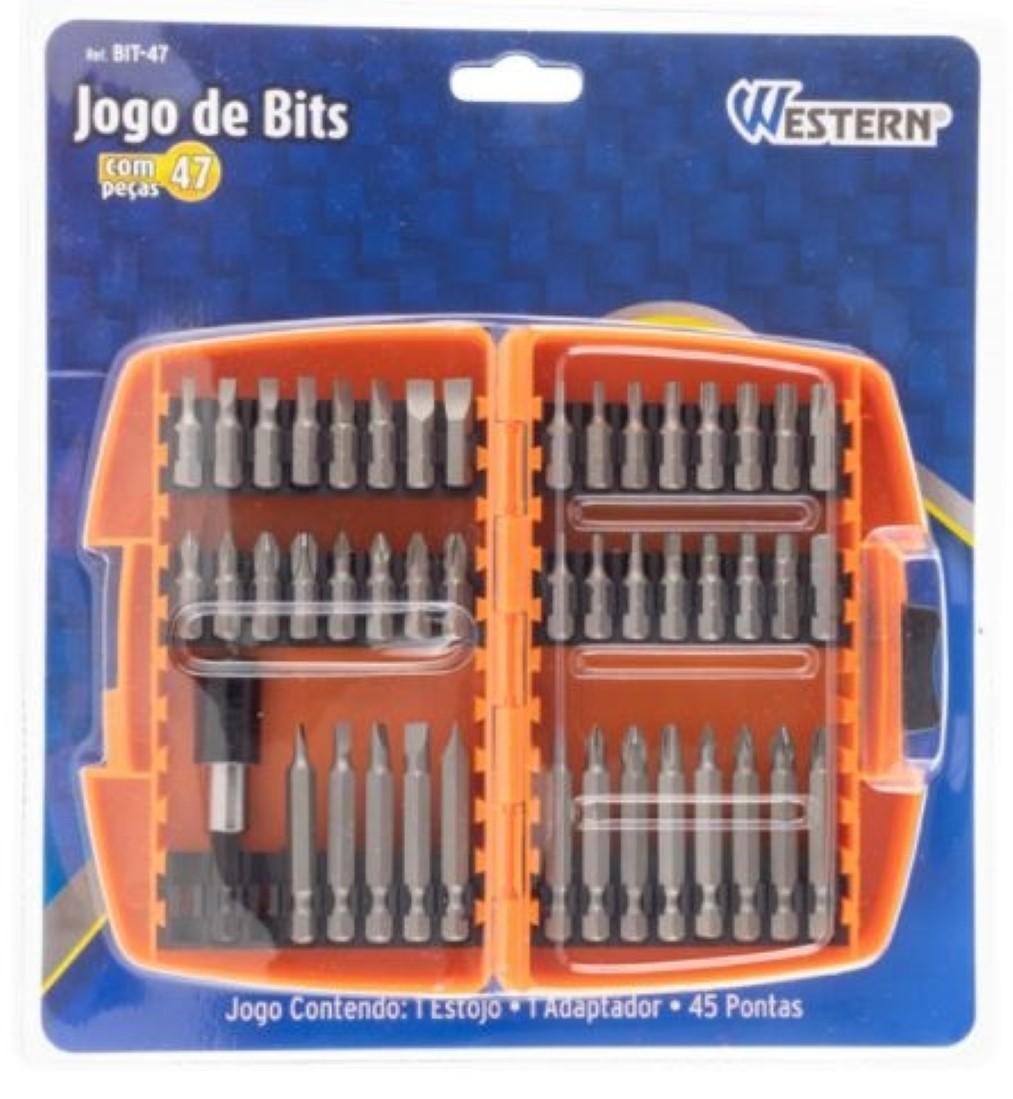 Estojo Jogo De Bits 47 Pecas Western Bit-47