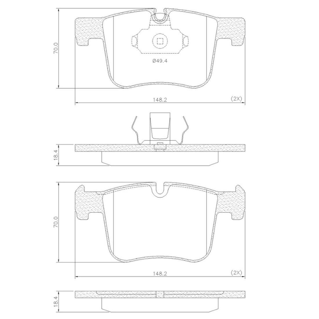 Pastilha Freio Dianteira Bmw Serie 1 3 X3 X4 Fras-Le Pd1699