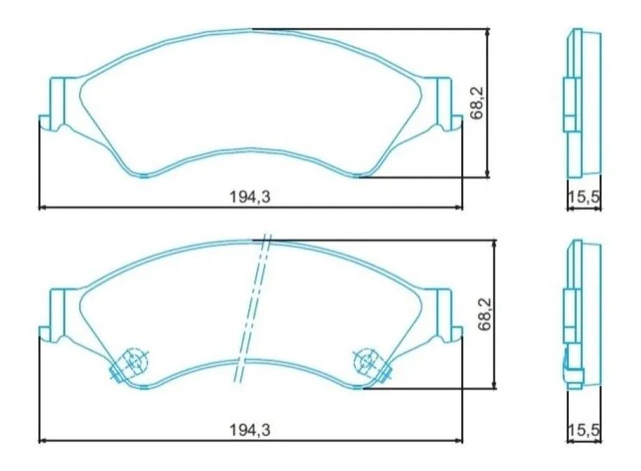 Pastilha De Freio Dianteiro Ford Ranger 2012/ Jurid Hq2293A