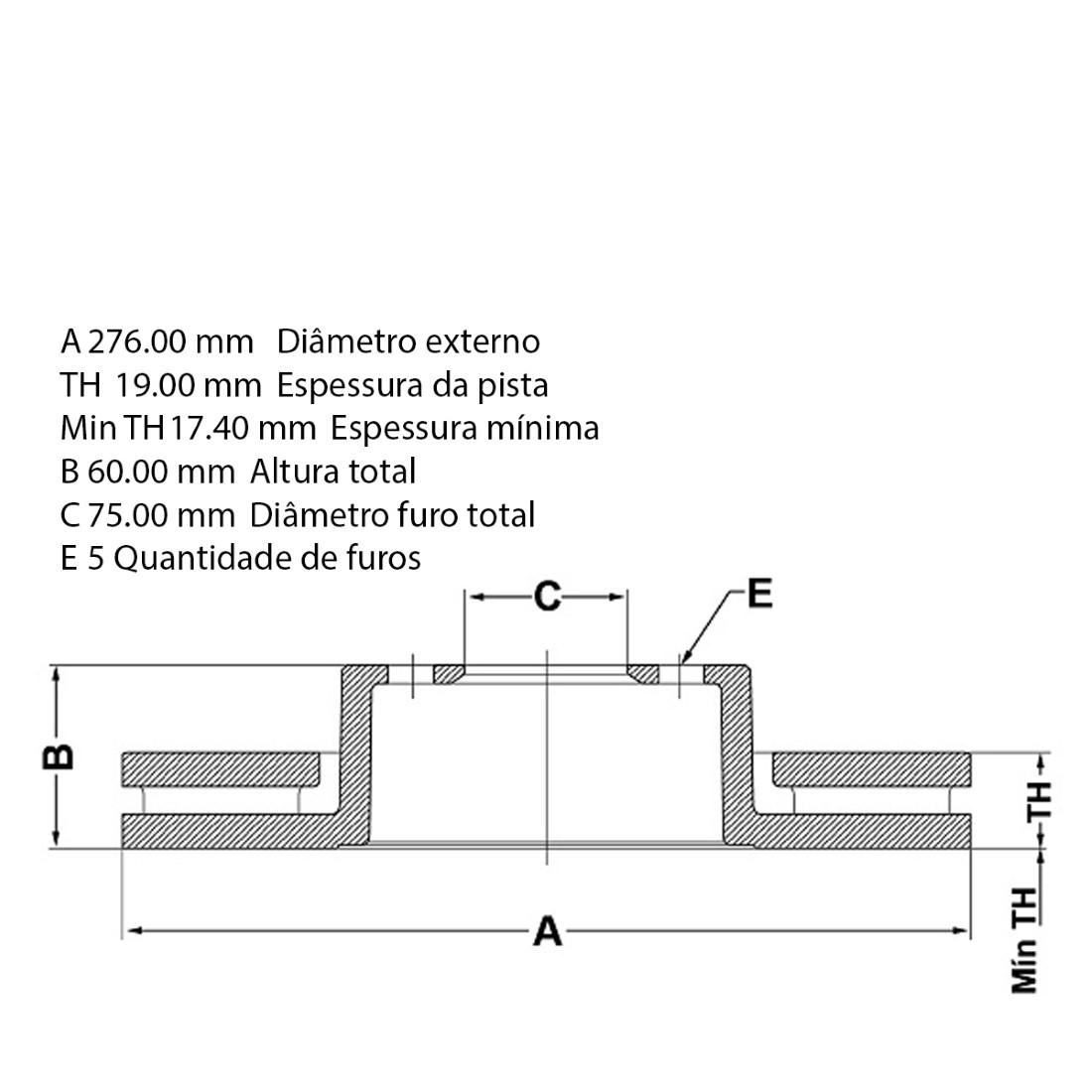 Disco Freio Traseiro Bmw 323 328 Fremax Bd2315